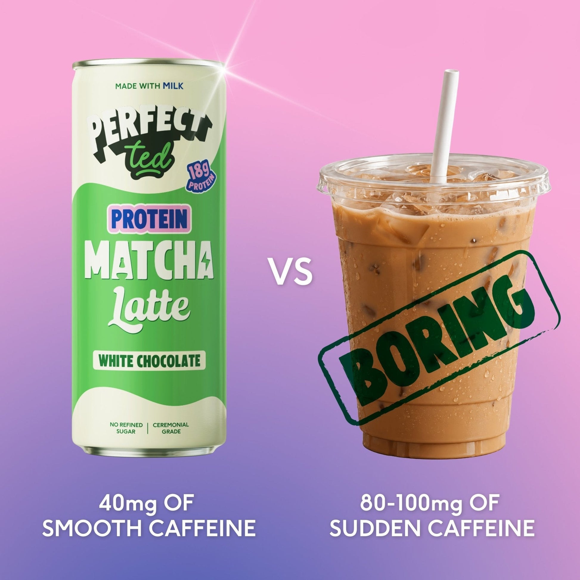 PerfectTed Protein Matcha Latte White Chocolate lifestyle