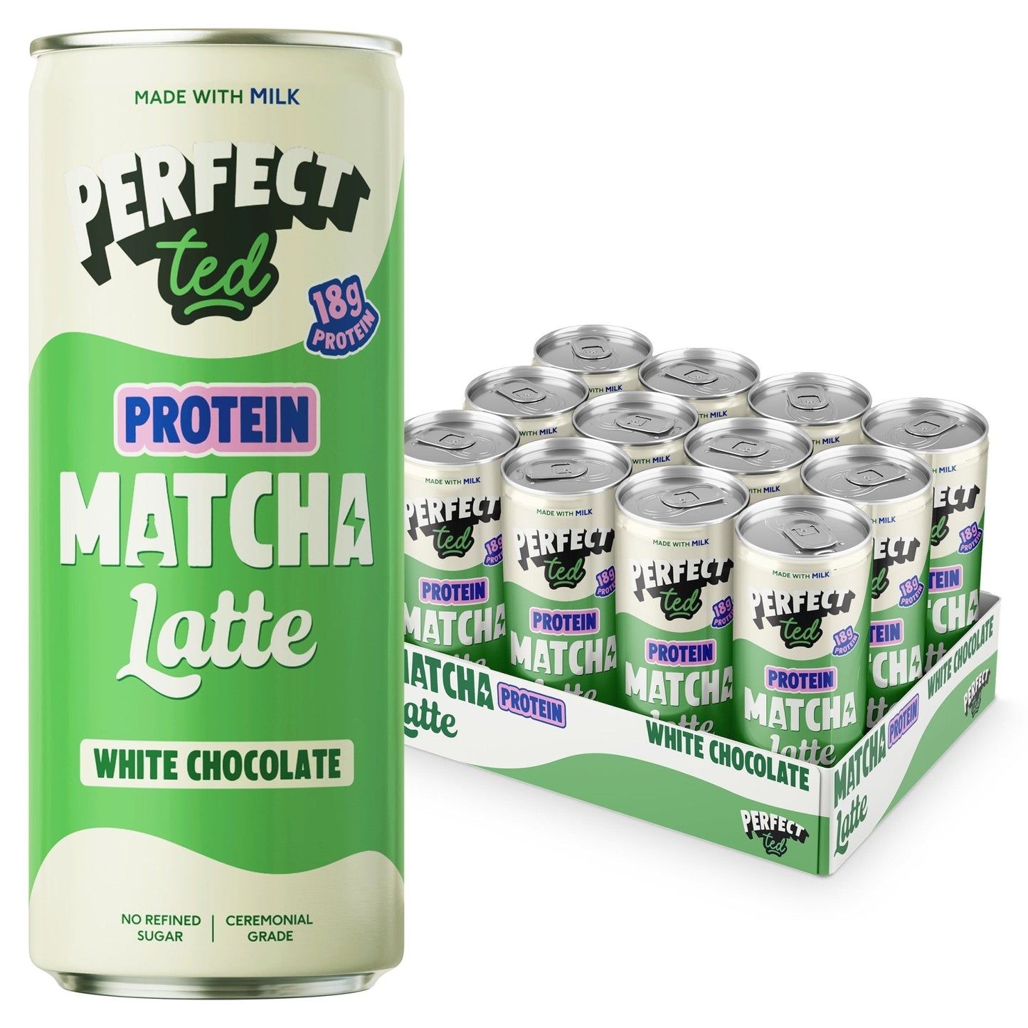 PerfectTed Protein Matcha Latte White Chocolate pack