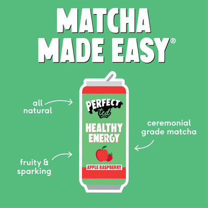Perfect Ted Matcha Energy - Apple Raspberry Case 12 x 250ml