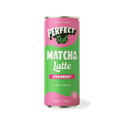 PerfectTed Strawberry Oat Matcha Latte 250ml can