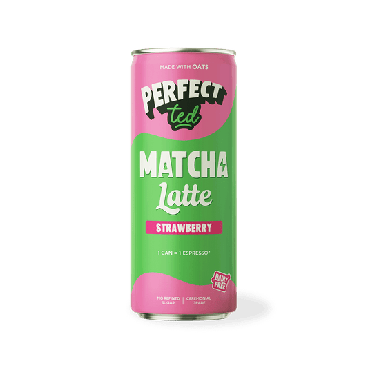 PerfectTed Strawberry Oat Matcha Latte 250ml can