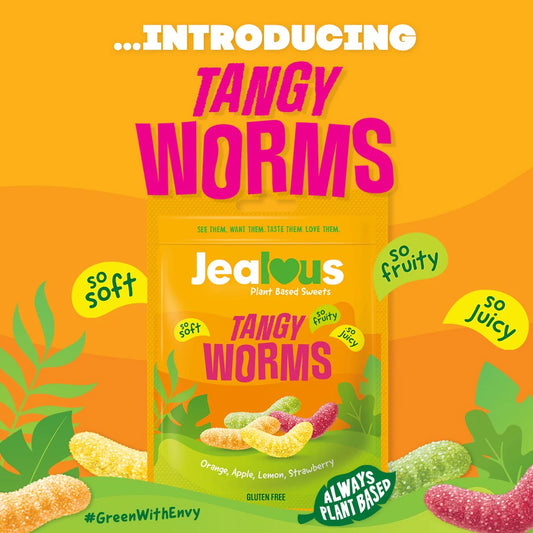 Jealous Sweets - Sour Tangy Worms (Sour Lemon + Sour Apple + Sour Orange + Sour Strawberry) 7 x 125g