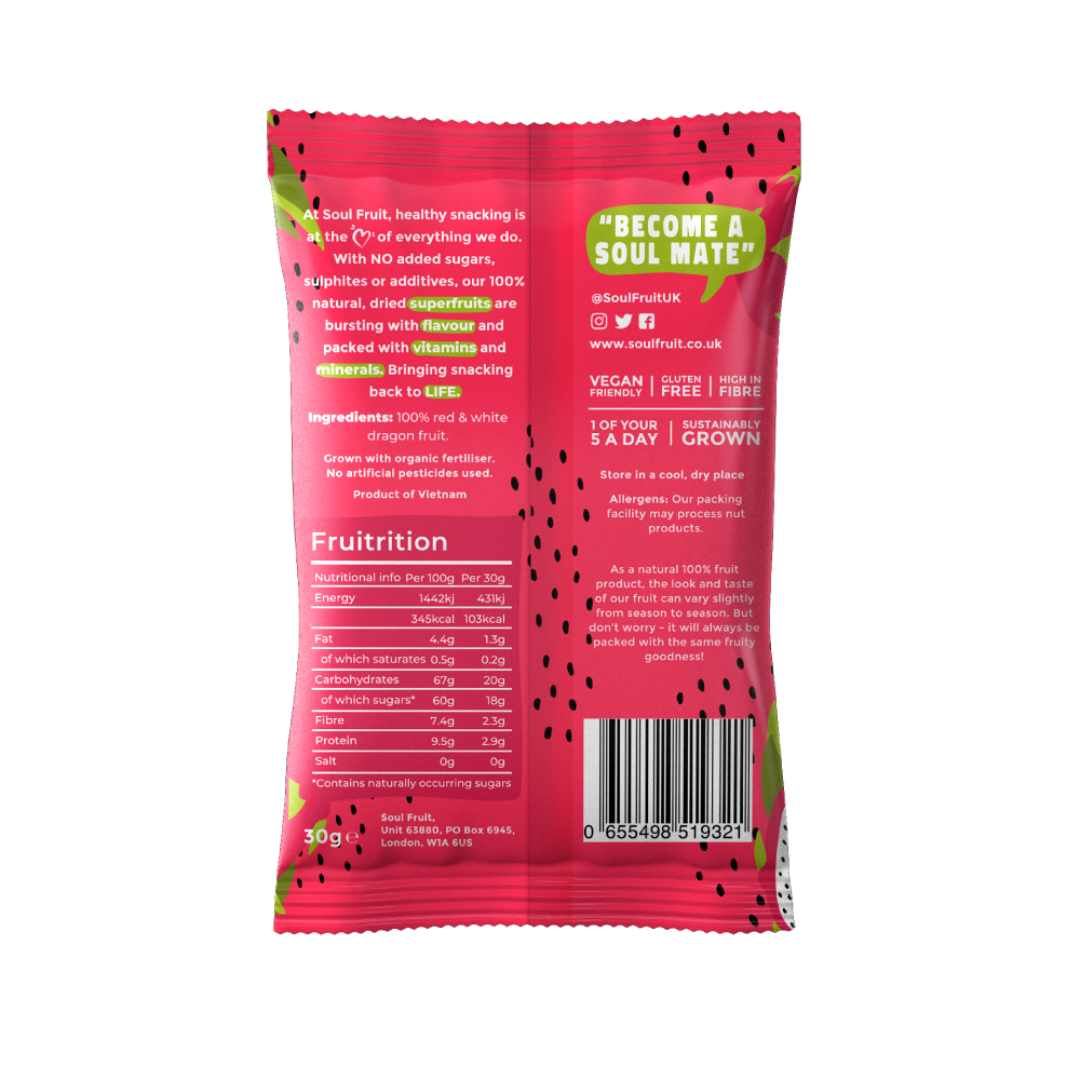 Soul Fruit - Soft Dried Dragon Fruit 30g
